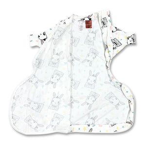 All Seasons organic cotton hip harness infant sleeping bag by Baby Loves Sleep