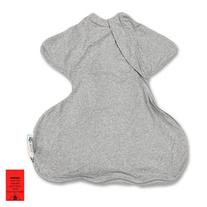 Transitional baby swaddle sack for hip dysplasia by Baby Loves Sleep