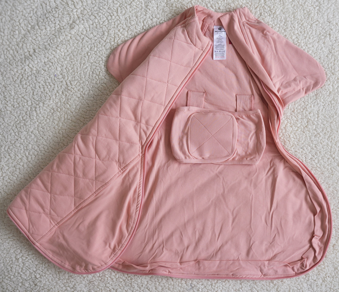Winter (2.5 TOG) - Sleepy Hugs Extra-Wide Sack 'Warm' - Peach Pink