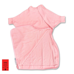 Summer pink baby sleep sack with zipper for easy nappy changing