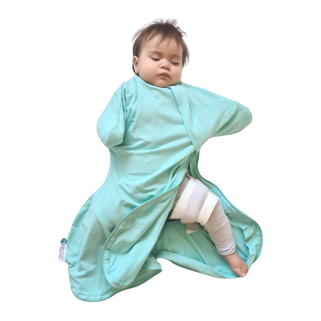 Summer (0.4 TOG) - Sleepy Hugs 'Cool' Extra-Wide Sack - Cool Mint