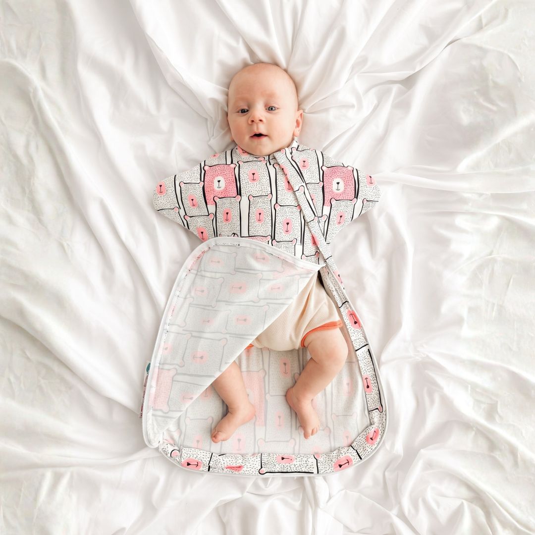 Sleepy Hugs transitioning sleep sack for safe rolling