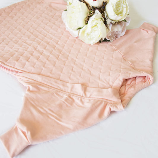 Organic baby sleep sack with winter quiltin
