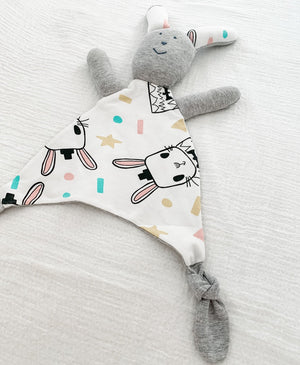 Bunny Hugs Baby Comforter - Cool Grey/Some Bunny