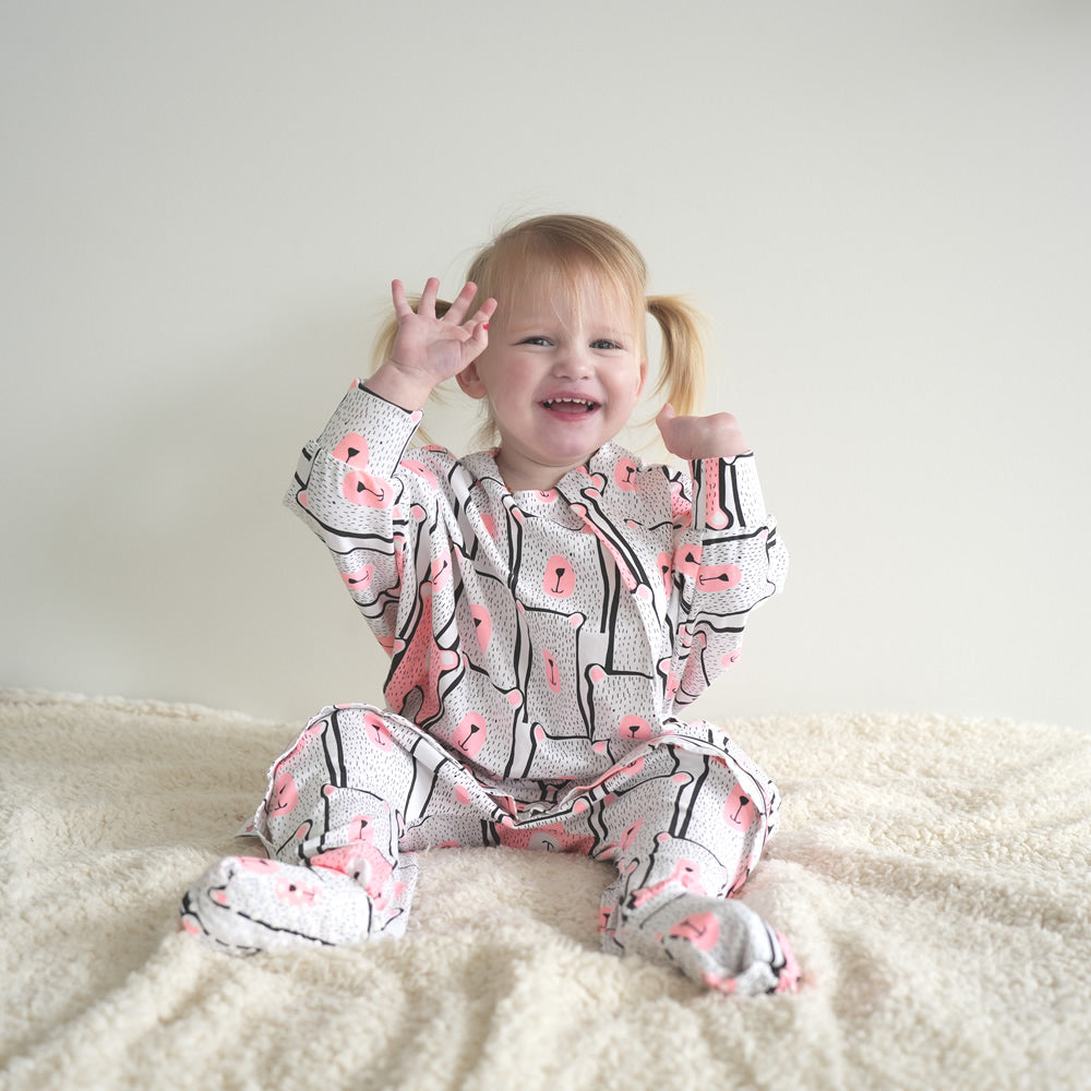 Sleepy Toddler Suit - Pinky Bears (All Seasons 0.7 TOG)