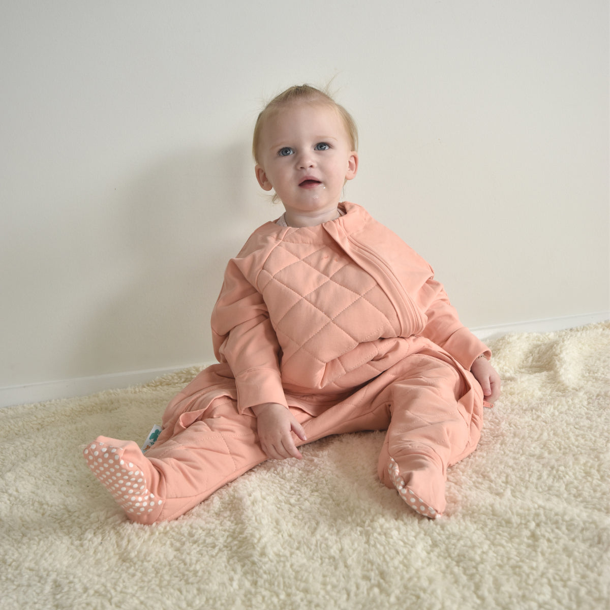 Sleepy Toddler Onesie Suit - Peach Pink (Winter 2.5 TOG)