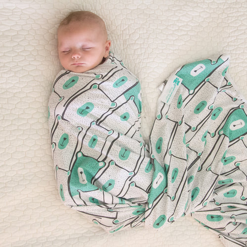 Koala Hugs Newborn Swaddle Wrap - Minty Bears