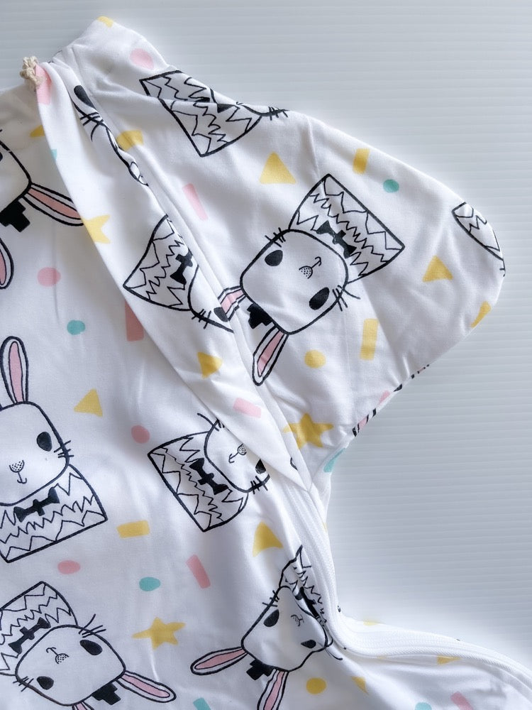 Swaddle to free arms hip harness baby sleeping bag